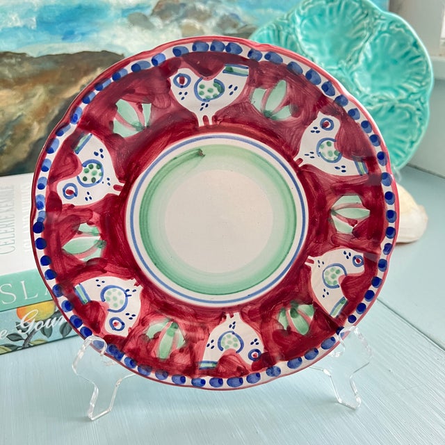Late 20th Century Vietri Campagna Plates- Set of 9 For Sale - Image 10 of 11