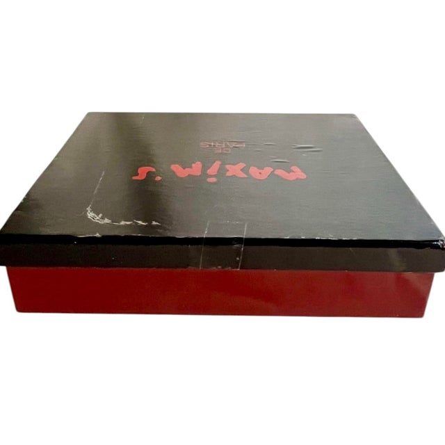 Ceramic Vintage French Maxim’s De Paris Ceramic Catchall Ashtray Dish With Original Box For Sale - Image 7 of 10