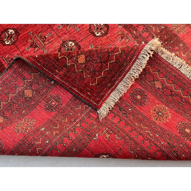 Vintage Afghan Ersari Turkmen Gul Rug, Rose Palette - 6'0" X 4'0" For Sale - Image 14 of 14