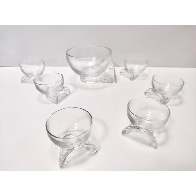 Crystal Serving Bowls by Taddei Sestini for Kristall Krisla, 1970s, Set of 7 For Sale - Image 4 of 14