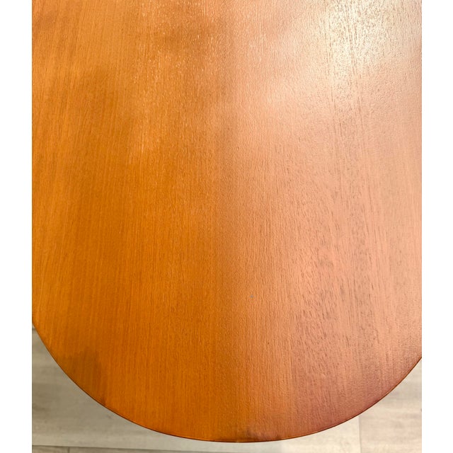 1960s Mid-Century Modern Oval Wood & Ceramic Tile Coffee Table For Sale - Image 10 of 16