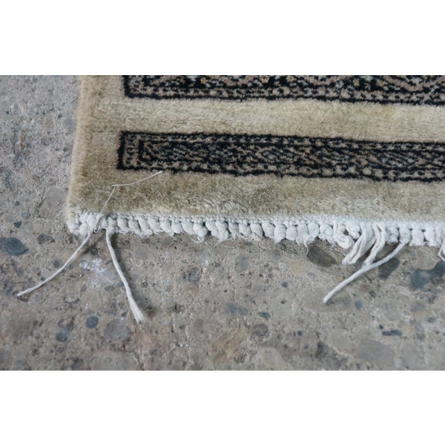 Vintage Hand-Knotted Pakistani Bokhara Wool Accent Mat Prayer Rug 7 Guls 3 X 5' For Sale - Image 4 of 10