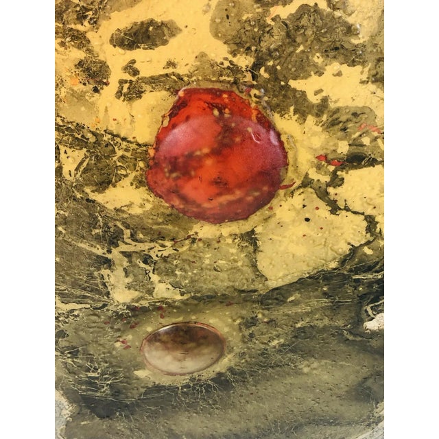 1970s 1970s Henri BavieraIlluminated Abstract Modernist Painting by Henri Baviera For Sale - Image 5 of 10