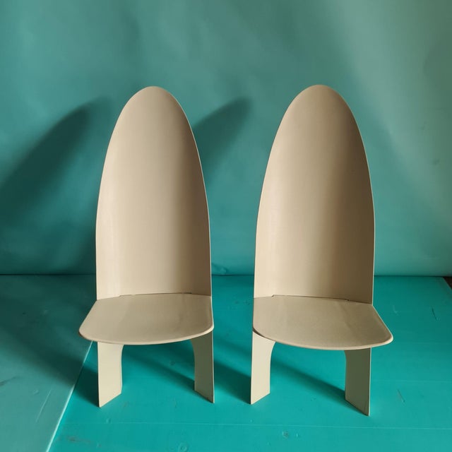 Two rare Dutch Design lounge chairs designed by Dr. B. Schwarz for Demury design. Marked; Dutch Design B.P.H. It is a...