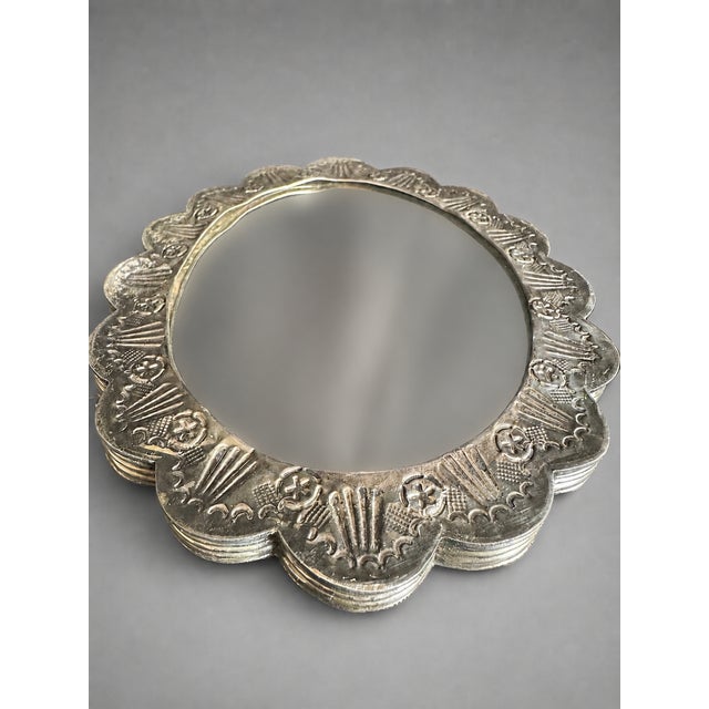 19thC Ottoman .900 Silver Turkish Islamic Wedding Mirror For Sale - Image 17 of 18