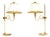 Vintage Swedish Brass and Tole Table Lamps from Boréns, 1970s, Set of 2 For Sale