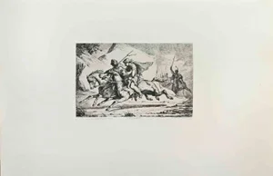 Dominique Félix, L'Elevèment, Etching, 1870s