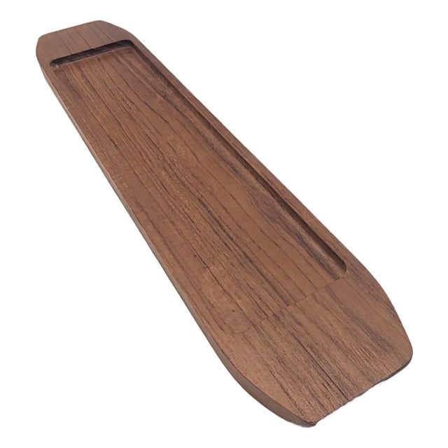 1960s Danish Teak Wood Vide Poche Tray For Sale