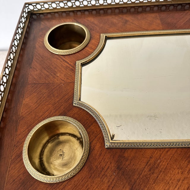 Antique 1890's Boin-Taburet Louis XVI Marquetry Salon Table Napoleon III France For Sale - Image 9 of 17