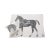 Contemporary Horse Head Charcoal Alpaca Pillow - Left-Facing For Sale - Image 3 of 5