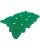 Set 4 Green Leaf Christmas Holiday Cocktail Napkins Linen For Sale - Image 4 of 12