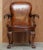 Lovely hand carved georgian style eagle head and claw & ball feet armchair a very good looking and well made piece. Based...