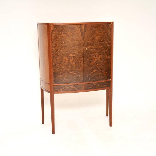 Vintage Swedish Walnut Drinks Cabinet by Johan Byström, 1958 For Sale - Image 14 of 14