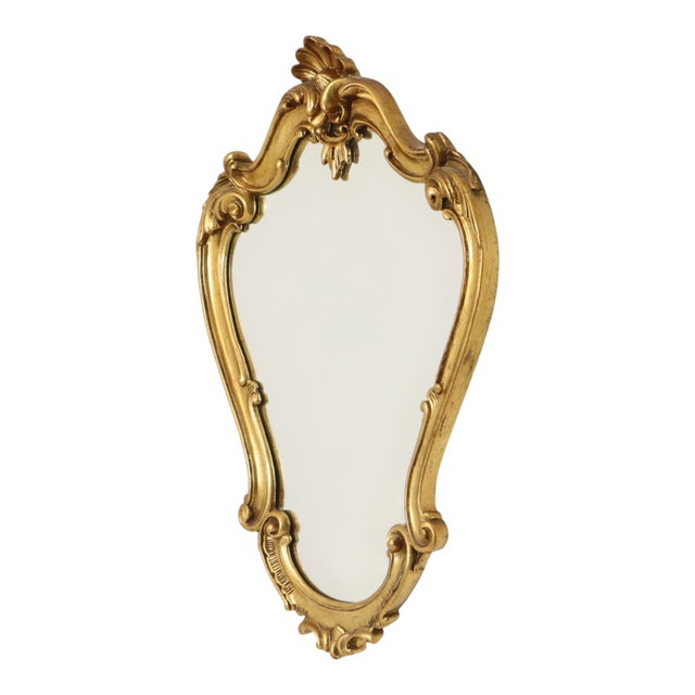 Baroque French Crested Mirror, 1950s For Sale - Image 4 of 18