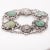 Silver Vintage Signed Art Deco Chinese Sterling Silver & Jadeite Bracelet For Sale - Image 8 of 12