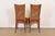 William Doezema for Mastercraft Mid-Century Modern Hollywood Regency Burl Wood and Cane Back Side Chairs or Dining Chairs, Pair For Sale - Image 12 of 13