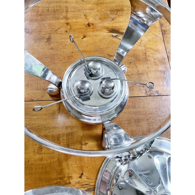 Antique Silver Serving Chafing Dish From Hotel Brewster in Boston For Sale - Image 10 of 10