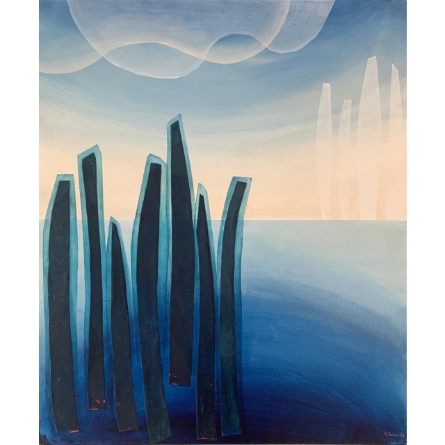 Early 21st Century Anna Masiul-Gozdecka, A Lake, 2023, Acrylic on Canvas For Sale - Image 5 of 5