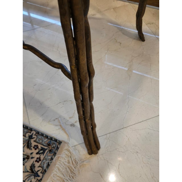 Late 20th Century Stunning Wrought Iron Console Table of Fruits and Twisted Branch Feet For Sale - Image 15 of 15