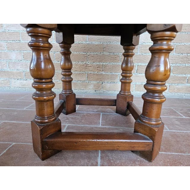 Brown Small Octagonal Coffee Table, Italy, 20th Century For Sale - Image 8 of 12