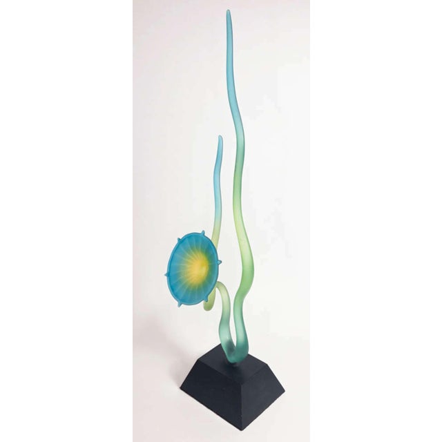 Vintage Unsigned but Attributed to Warner Whitfield Glass Floral Sculpture For Sale In Philadelphia - Image 6 of 7
