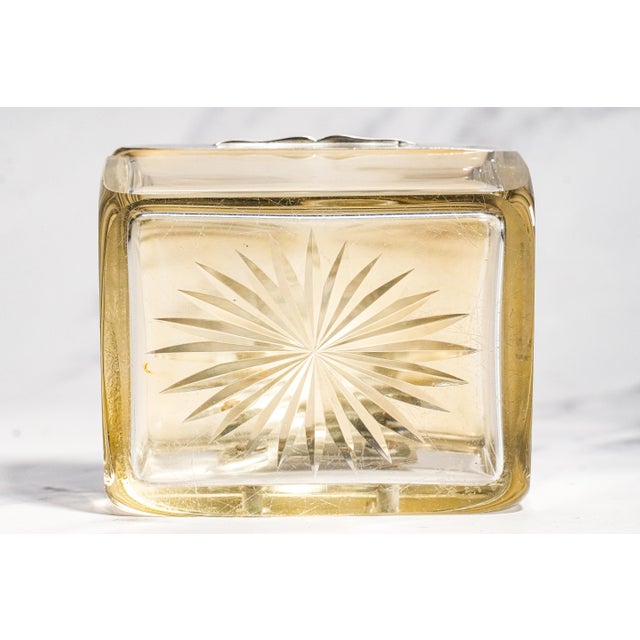 Lovely Antique German Art Deco Crystal Jewelry Box Julius Herz 800 Silver Dressing Table Box For Sale - Image 13 of 13