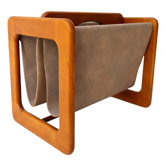 Danish Teak Magazine Holder attributed to Aksel Kjersgaard for Salin Mobler, 1960s For Sale