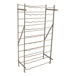Antique French Metal Wine Rack, 1900 For Sale