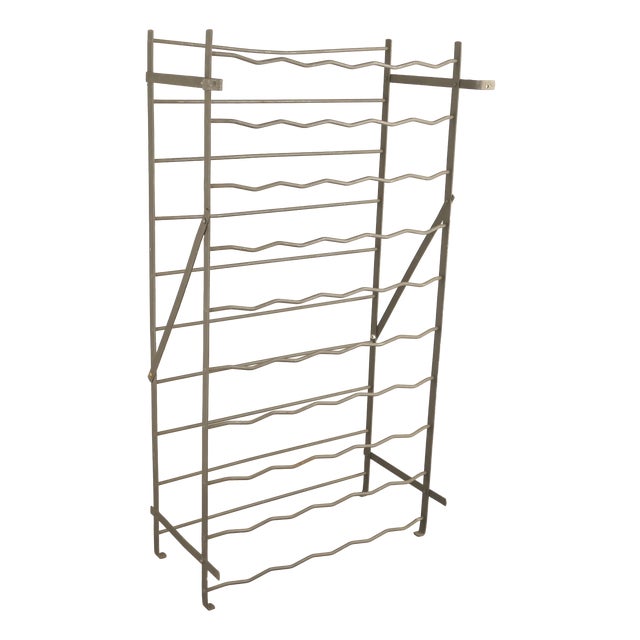 Antique French Metal Wine Rack, 1900 For Sale