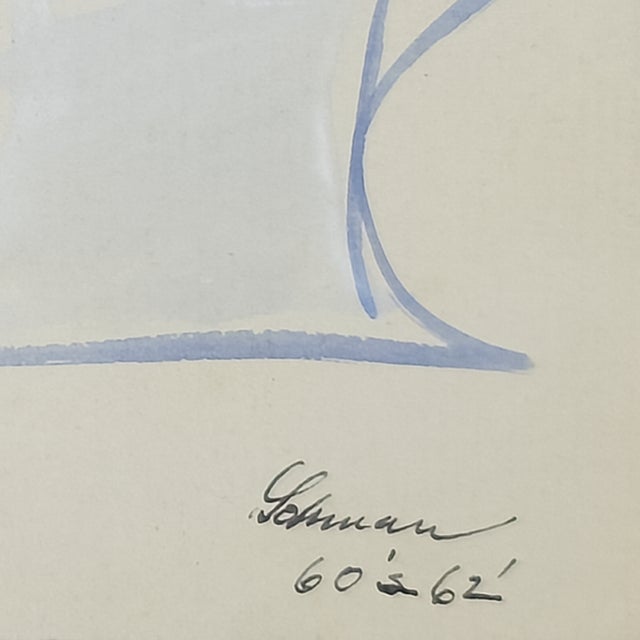 1960s Two Abstracted and Lonely Figures - Robert Lohman, C. 1962 For Sale - Image 5 of 6