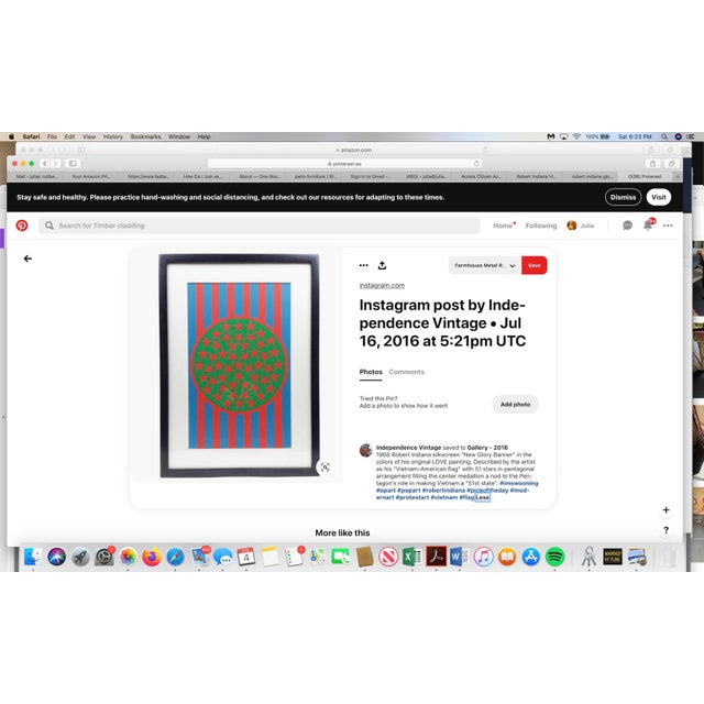 1963 Original Robert Indiana Glory Banner Serigraph For Sale - Image 10 of 11