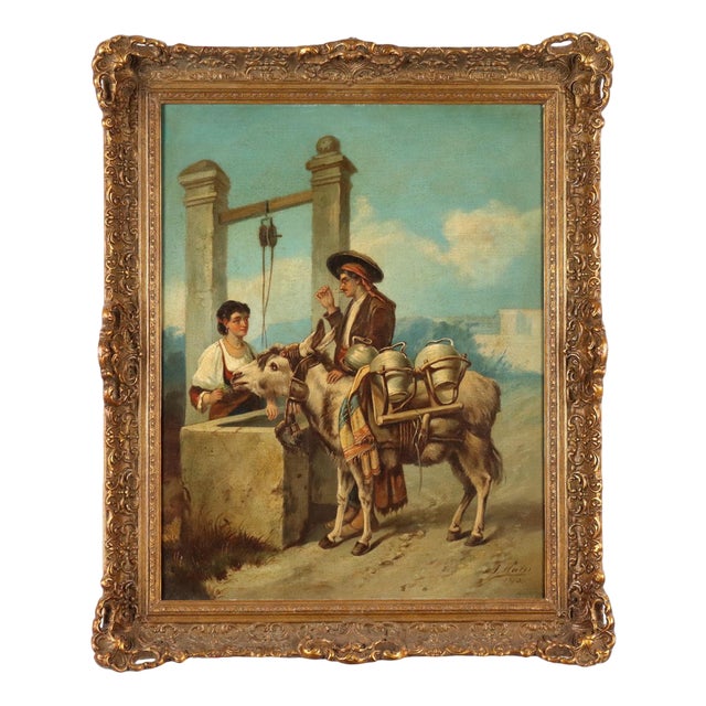 Joseph Haier, Figures, Oil on Canvas For Sale