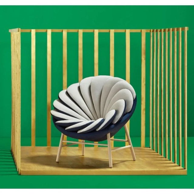 Set of Quetzal Armchairs in Gray and Blue by Pepe Albargues For Sale - Image 6 of 10