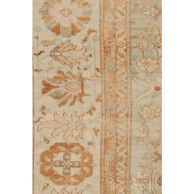 Traditional 2010s Rug & Kilim’s Sultanabad Style Runner in Blue With Orange Floral Pattern For Sale - Image 3 of 8