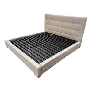 King Size Restoration Hardware Modena Tufted Platform Bed Frame