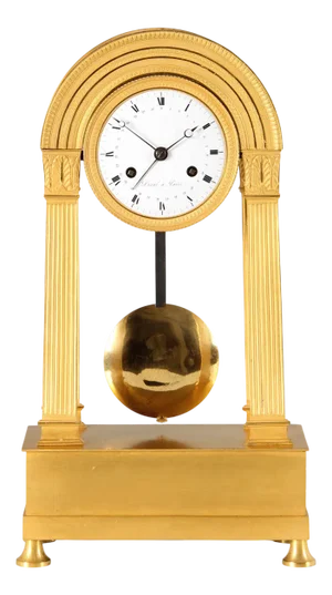 Empire French Round Arch Portal Clock, 1820s
