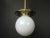 Solid brass ceiling lamp with opal overfong glasser screen The lamp gives a cozy non -dazzling light. Surface polished. Re...