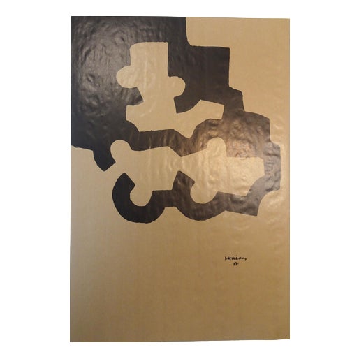 Eduardo Chillida, Untitled, Brown Composition, Screen Print For Sale