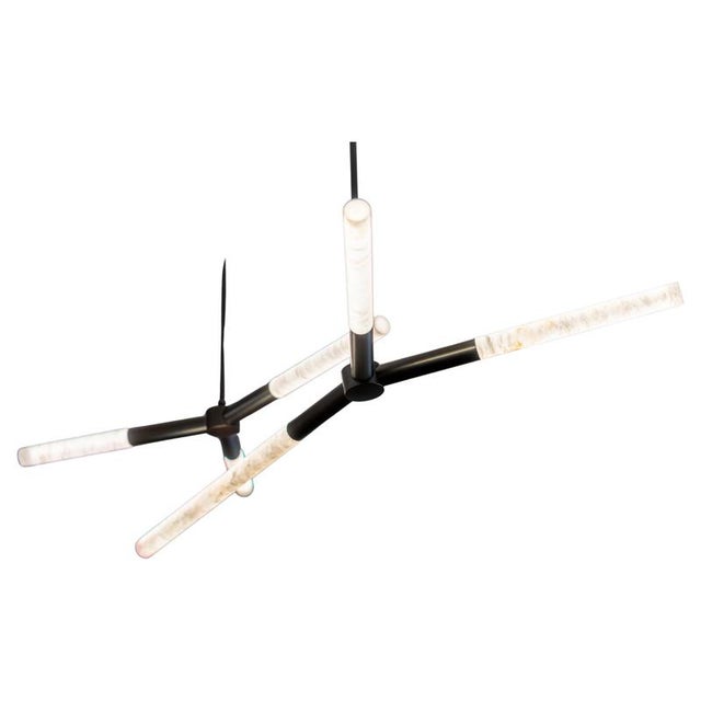 Metal Large Ypsilon Pendant Lamp by United Alabaster For Sale - Image 7 of 7