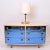 Curved Dresser with Blonde Wood and Blue Crystal Glass by Gio Ponti, 1990 For Sale - Image 12 of 13