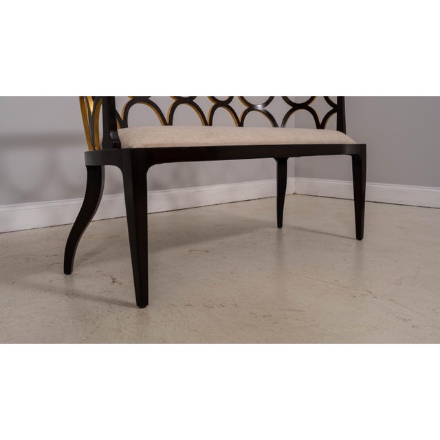 Theodore Alexander Decorated Settee W. Gold Accents For Sale - Image 11 of 15