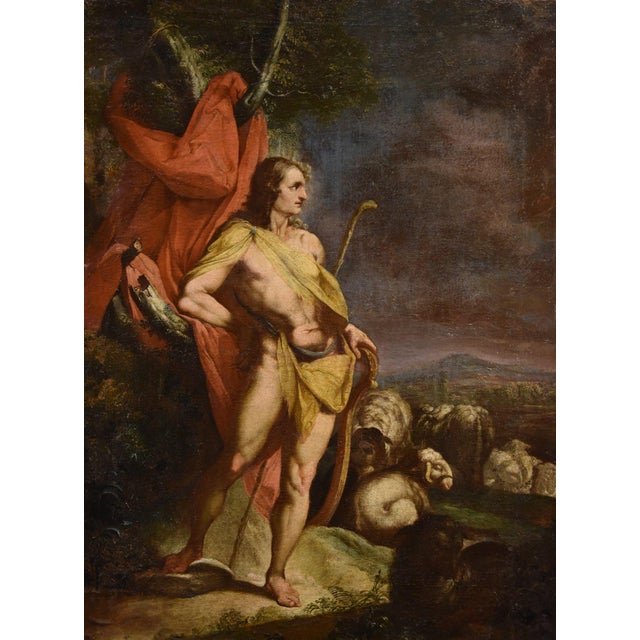 Workshop of Cornelis Van Haarlem, Apollo, 1630, Oil on Canvas, Framed For Sale - Image 8 of 15