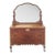 Antique Wooden Dresser With Mirror and Five Drawers For Sale