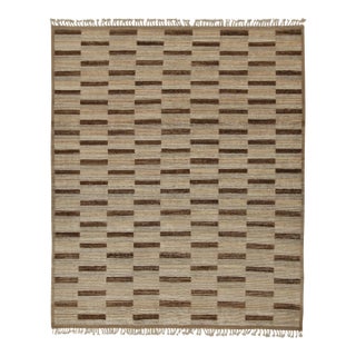 Rug & Kilim’s Modern Rug with Beige-brown Geometric Patterns - 6x8 For Sale