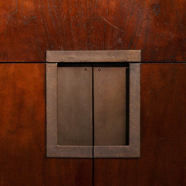 Walnut Veneered Nightstands with Drawer from Baker Furniture, 1950s, Set of 2 For Sale - Image 4 of 18