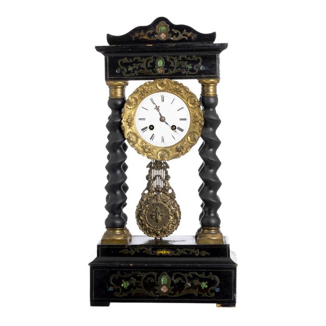 Brown Empire Portico Table Clock, 1800s For Sale - Image 8 of 8