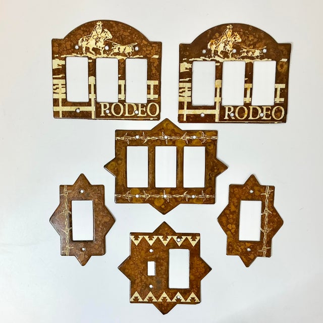 1980s Vintage Southwestern Americana Themed Light Switch and Socket Covers - Set of 6 For Sale - Image 4 of 10