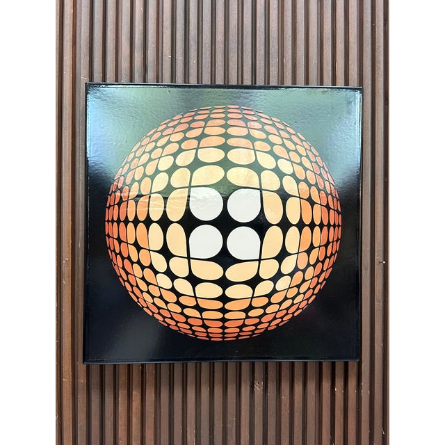 German Artist, Large Pair of Op Art Wall Objects, 20th Century, Enamel Screenprints, Set of 2 For Sale - Image 3 of 18