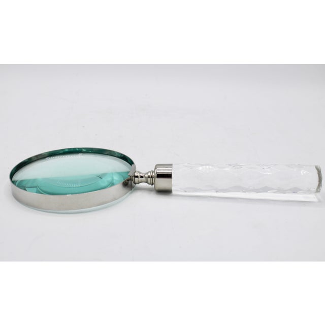 A stunning vintage lucite magnifying glass with an excellent design. This is a lovely, large magnifying glass. (10 inches...