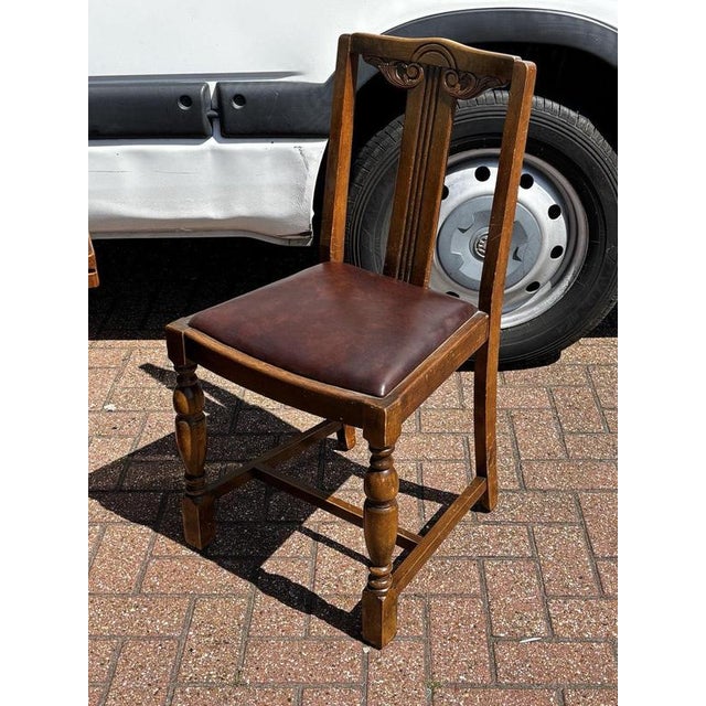 Wood Extendable Draw Leaf Table and Chairs, Set of 5 For Sale - Image 7 of 14